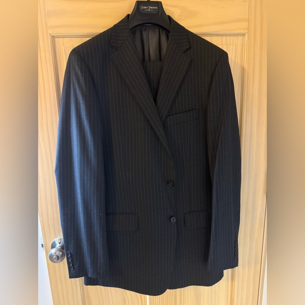 Dark Grey Pinstripe Men's Suit